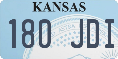KS license plate 180JDI