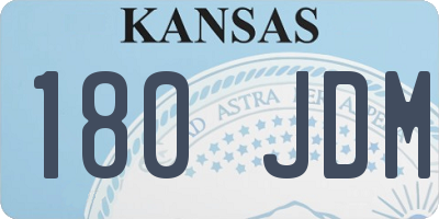 KS license plate 180JDM