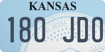 KS license plate 180JDO