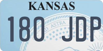 KS license plate 180JDP