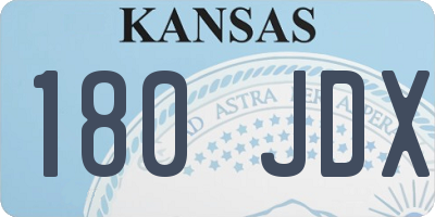 KS license plate 180JDX