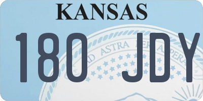 KS license plate 180JDY