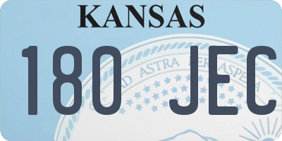 KS license plate 180JEC