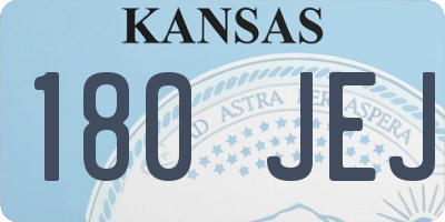 KS license plate 180JEJ