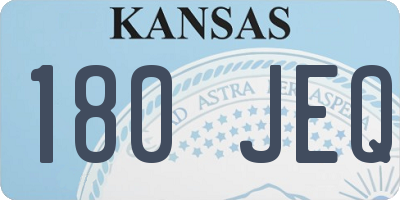 KS license plate 180JEQ
