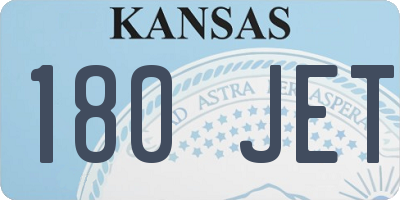 KS license plate 180JET