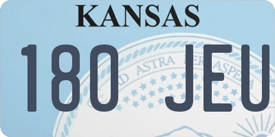 KS license plate 180JEU