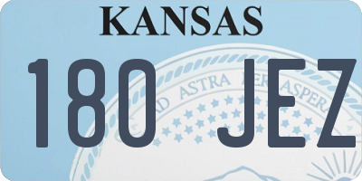 KS license plate 180JEZ