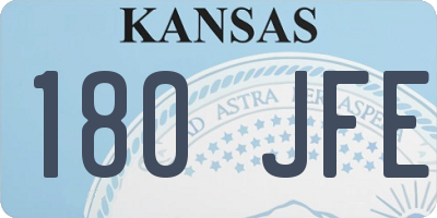 KS license plate 180JFE
