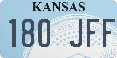 KS license plate 180JFF