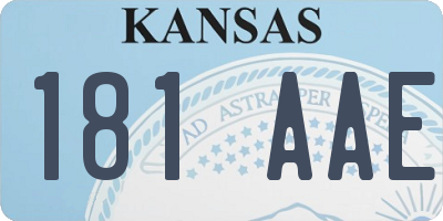 KS license plate 181AAE