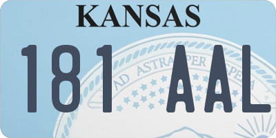 KS license plate 181AAL