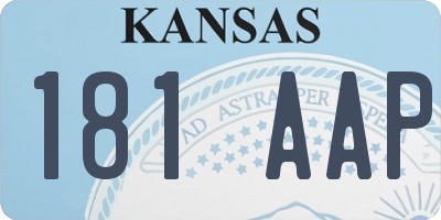 KS license plate 181AAP
