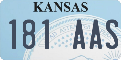 KS license plate 181AAS