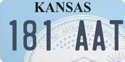 KS license plate 181AAT