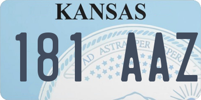 KS license plate 181AAZ