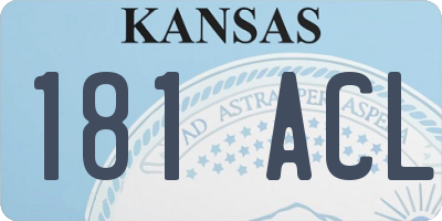 KS license plate 181ACL