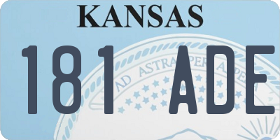 KS license plate 181ADE