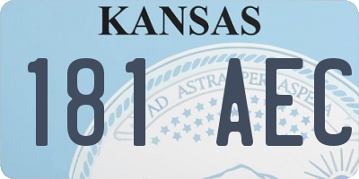 KS license plate 181AEC