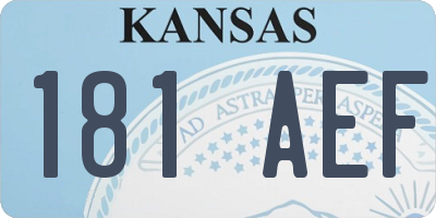 KS license plate 181AEF