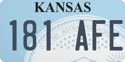 KS license plate 181AFE