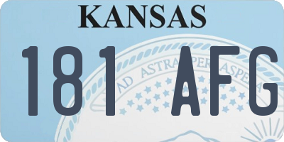 KS license plate 181AFG