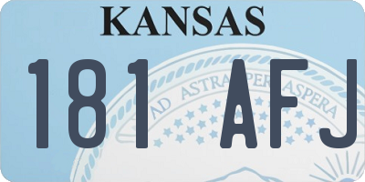 KS license plate 181AFJ