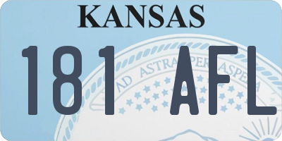 KS license plate 181AFL