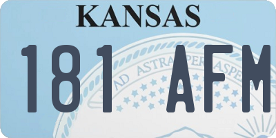 KS license plate 181AFM