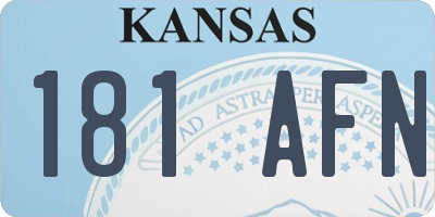 KS license plate 181AFN