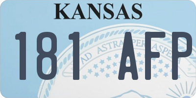 KS license plate 181AFP