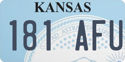 KS license plate 181AFU
