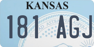 KS license plate 181AGJ