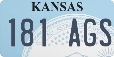 KS license plate 181AGS