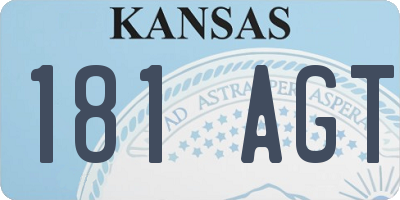 KS license plate 181AGT