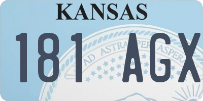 KS license plate 181AGX