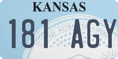 KS license plate 181AGY