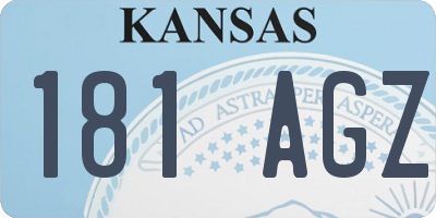 KS license plate 181AGZ