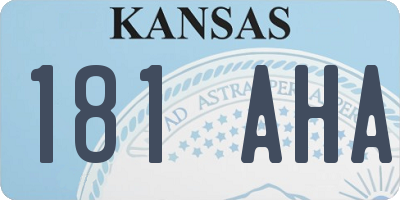 KS license plate 181AHA