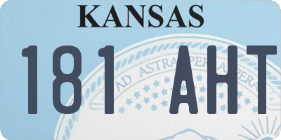 KS license plate 181AHT
