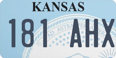KS license plate 181AHX