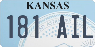 KS license plate 181AIL