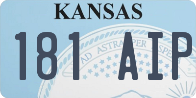 KS license plate 181AIP
