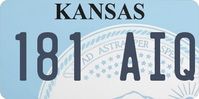 KS license plate 181AIQ