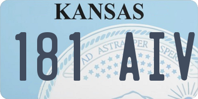 KS license plate 181AIV