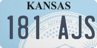 KS license plate 181AJS