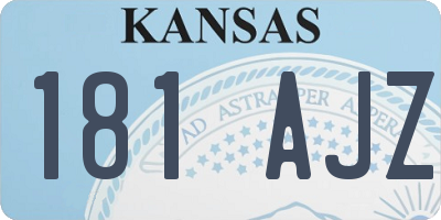 KS license plate 181AJZ