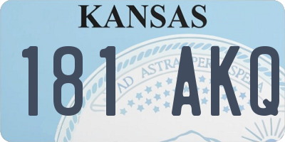 KS license plate 181AKQ