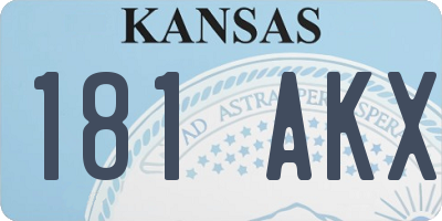 KS license plate 181AKX