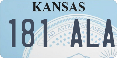 KS license plate 181ALA